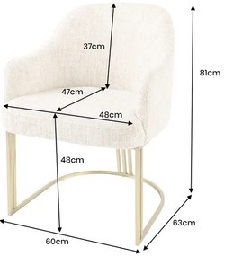 Stolička EXTRAVAGANCIA béžová ženilková látka