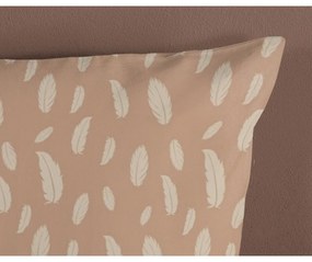 Hnedé/béžové bavlnené detské obliečky na jednolôžko 140x200 cm Hay – Good Morning