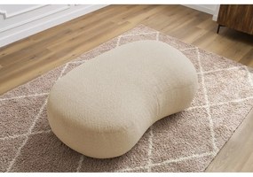 Béžová podnožka z textílie bouclé Saint-Germain – Bobochic Paris