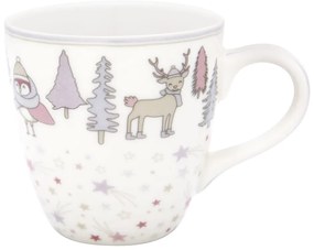 Bielo-ružový hrnček z kameniny Green Gate Kids