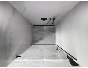 Mexen, Mexen Lunar-B ľavé otočné sprchové dvere 65 cm, transparentné, pištoľový kov - 832-065-000-95-00-L