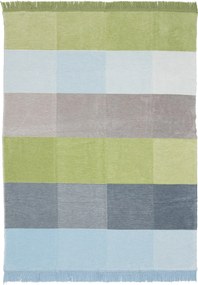 Deka Cotton Cloud 150x200 cm  pastelovo modrá so zelenou
