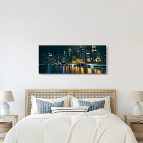 Obraz nočného Singapuru (120x50 cm)