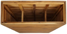 Kvetináč HWC-L21, 77x63x23cm, akáciové drevo - hnedá