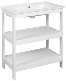 Aqualine Aqualine, ETIDE policová umyvadlová skříňka 71,5x86x44 cm, matná biela, ET720