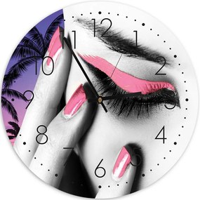 Gario Hodiny na stenu Ružový make-up Rozmery: 60 x 60 cm