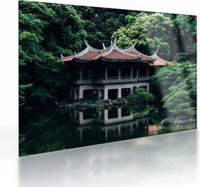 Sklenený obraz z japonskej národnej záhrady (70x50 cm)