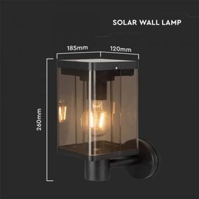 LED vonkajšie solárne nástenné svietidlo so senzorom LED/2,5W/3,7V 3000K IP54