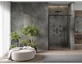 Mexen OMEGA posuvné sprchové dvere do otvoru 160 cm, čierna-transparentná, 825-160-000-70-00