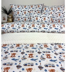 INTERMEDIC SK Posteľná obliečka Macko s vláčikom 140x200/70x90cm