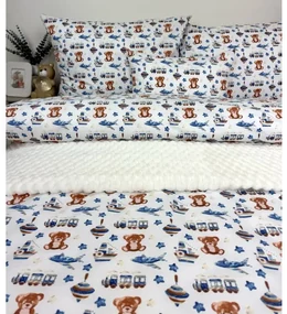 INTERMEDIC SK Posteľná obliečka Macko s vláčikom 140x200/70x90cm
