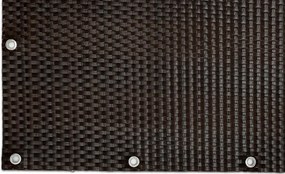 Balkónová zástena - umelý ratan, 0,8x3m - čierna
