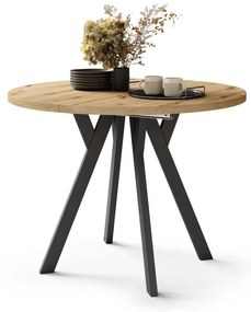 Rozkladací jedálenský stôl ARTUR dub artisan/čierna