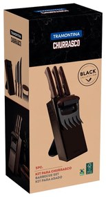 Set kuchynských nožov Tramontina Black FSC - 5 ks