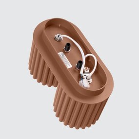 Sollux  SL.1805 - Bodové svietidlo AURA 2xGU10/10W/230V hnedá