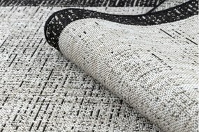 Koberec SIZAL FLOORLUX 20401 Ramka strieborný / čierny