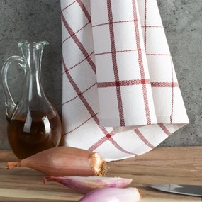 Sada kuchynských utierok CHECK červená