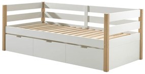 Detská posteľ margo so šuplíkom 90 x 200 cm biela MUZZA