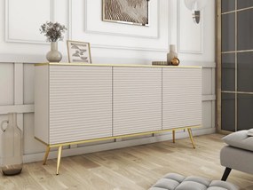 Komoda Oanisew K160, Farby:: biela / biela + zlatá