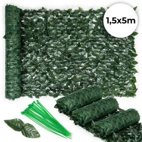 Umelý živý plot z brečtanu 3 ks. 500x150 cm zelený