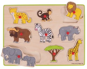 Bigjigs Toys Vkladacie puzzle safari
