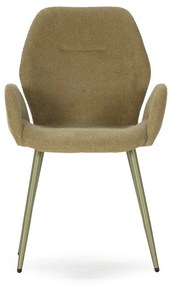 Zelené čalúnené jedálenské kreslá v súprave 2 ks Ansu – Marckeric