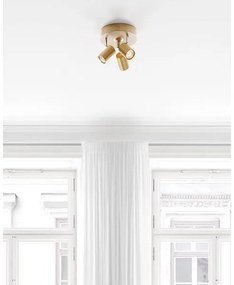 ByRydens 4200710-6501 - Bodové svietidlo CORRECT 3xGU10/7W/230V zlaté pr. 20 cm