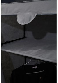 Sivá látková šatníková skriňa 90x160 cm Dara – Premier Housewares
