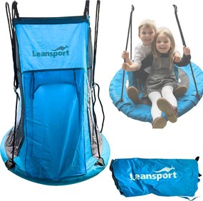LEAN Sport Hojdací stan Čapie hniezdo Modrý 90-100 cm