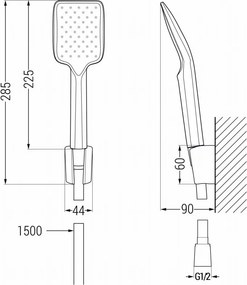 Mexen R-62 bodová sprchová sada, chróm - 785625052-00