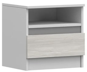 Nočný stolík HELIOS 40 cm dub kathult/biely