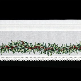 KRÁTKA VIANOČNÁ ZÁCLONA NA PÁSKE XMAS8 150X30 CM VZOROVANÁ