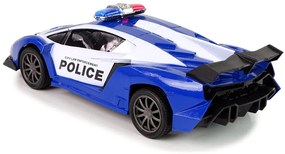 LEAN TOYS R/C Policajné pretekárske auto 1:16 na diaľkové ovládanie modré