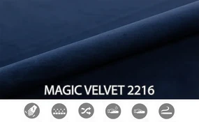 Manželská posteľ Boxspring 160 cm Morcano (tmavomodrá) (s úložným priestorom). Vlastná spoľahlivá doprava až k Vám domov. 1020336