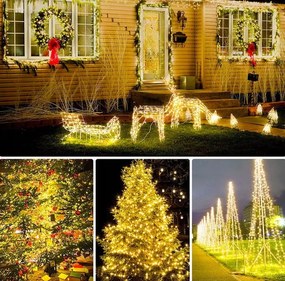 BERGE Svetelná reťaz záhradná girlanda 10m 100LED 230V + diaľkové ovládanie