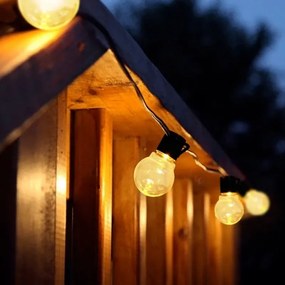 BERGE Solárna lampa 5m + 20 žiaroviek Garden Solar IP44 Vonkajšie