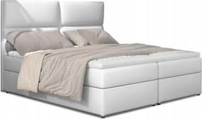 Manželská posteľ Boxspring 185 cm Alyce (biela) (s matracmi)