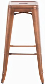 Kovová barová stolička Josh (SET 2 ks) - Meď
