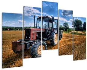 Obraz traktora v poli