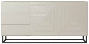 Komoda Asha 167 cm na čiernom podstavci - kašmírová