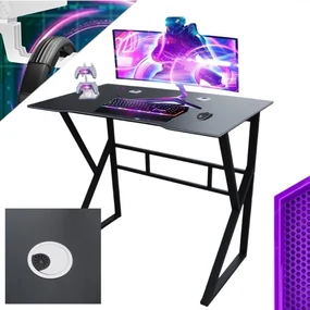 Herný počítačový stôl GAMER STL20CZ 100x60 cm čierny