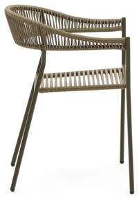 Kaki jedálenské stoličky z umelého ratanu v súprave 4 ks Futadera – Kave Home