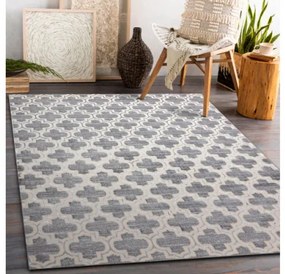 Koberec CORE W6764 Koniczyna marokánska Trellis - sivý / krém
