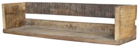 Hnedá antik drevená polička Grimaud - 60*15*14 cm