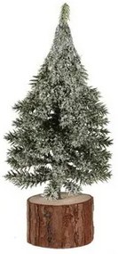 Vianočná dekorácia Stromček na kláte, 19 cm, srienistý, SET 2 KS