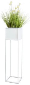 Stojan na kvety 90x24 cm biela