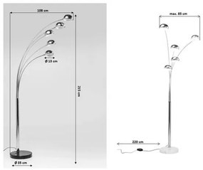 Five Fingers stojacia lampa biela