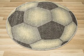 Koberec Lima G758A Football, grafitový / žltý kruh