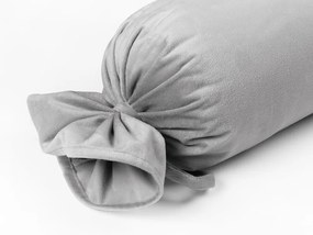 Biante Zamatový vankúš valec bonbon Velvet Prémium SVP-027 Svetlo sivý 15x60 cm