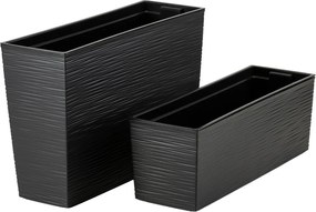 PLASTOVÝ KVETINÁČ BLOOM RIFLO 36X56X20 CM ČIERNA